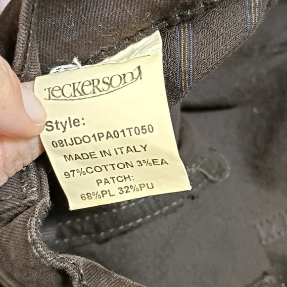 EUC JECKERSON Jeans Brown Iconic patches leg Denim Women Size 26 Bootcut - Picture 7 of 12